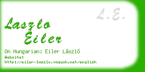 laszlo eiler business card