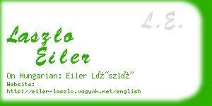 laszlo eiler business card